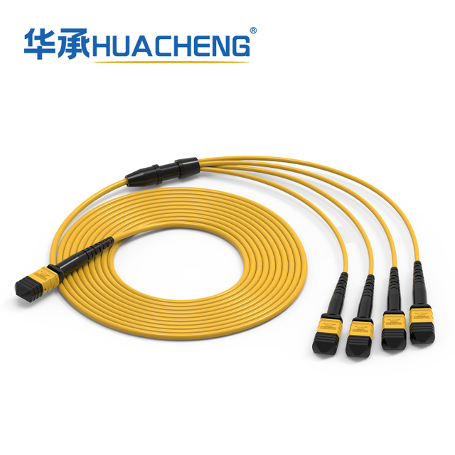 HUACHENG MPO-MPO 1-to-2, 1-to-4, Single Mode Multimode Breakout Patch Cords