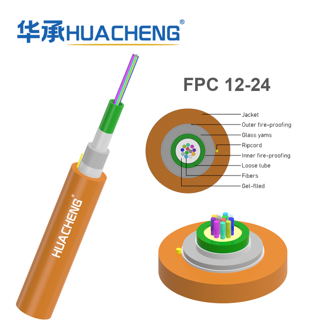 HUACHENG Ship Special Optical Cable FPC12-24 Core Can Maintain Functional Integrity for 90 Minutes in Case of Fire