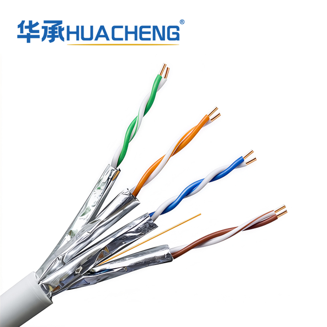 23AWG 4 Twisted Pairs CMR FTP 750MHz Solid Copper Cat6a indoor Ethernet Bulk Cable