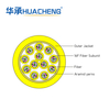 HUACHENG Indoor Cable, Distribution, Loose Tube, 192F, SM, Plenum, 16F 2.0 Subunit
