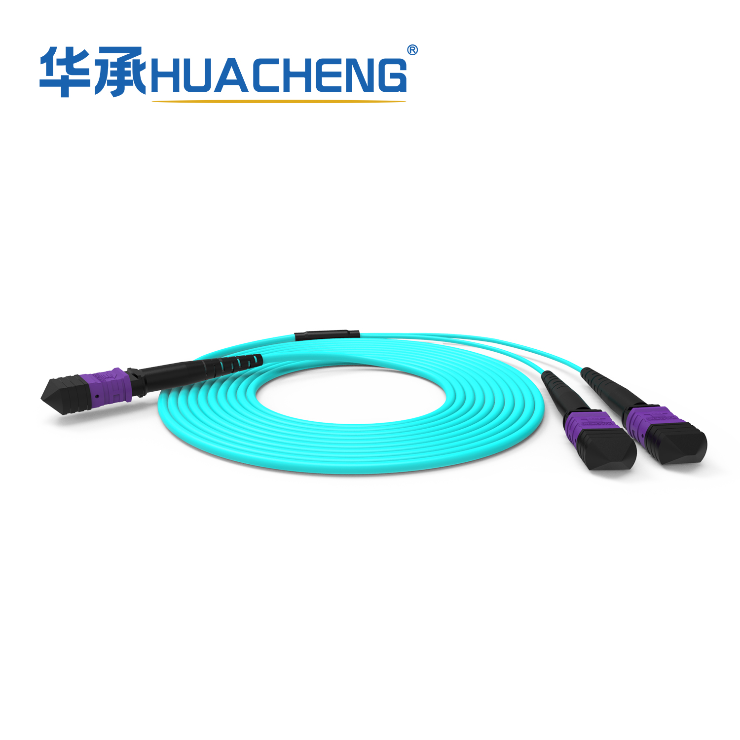 HUACHENG 16F-2x8F MPO Hybrid Jumper, MultiMode, Type-B, 3.5mm, LSZH