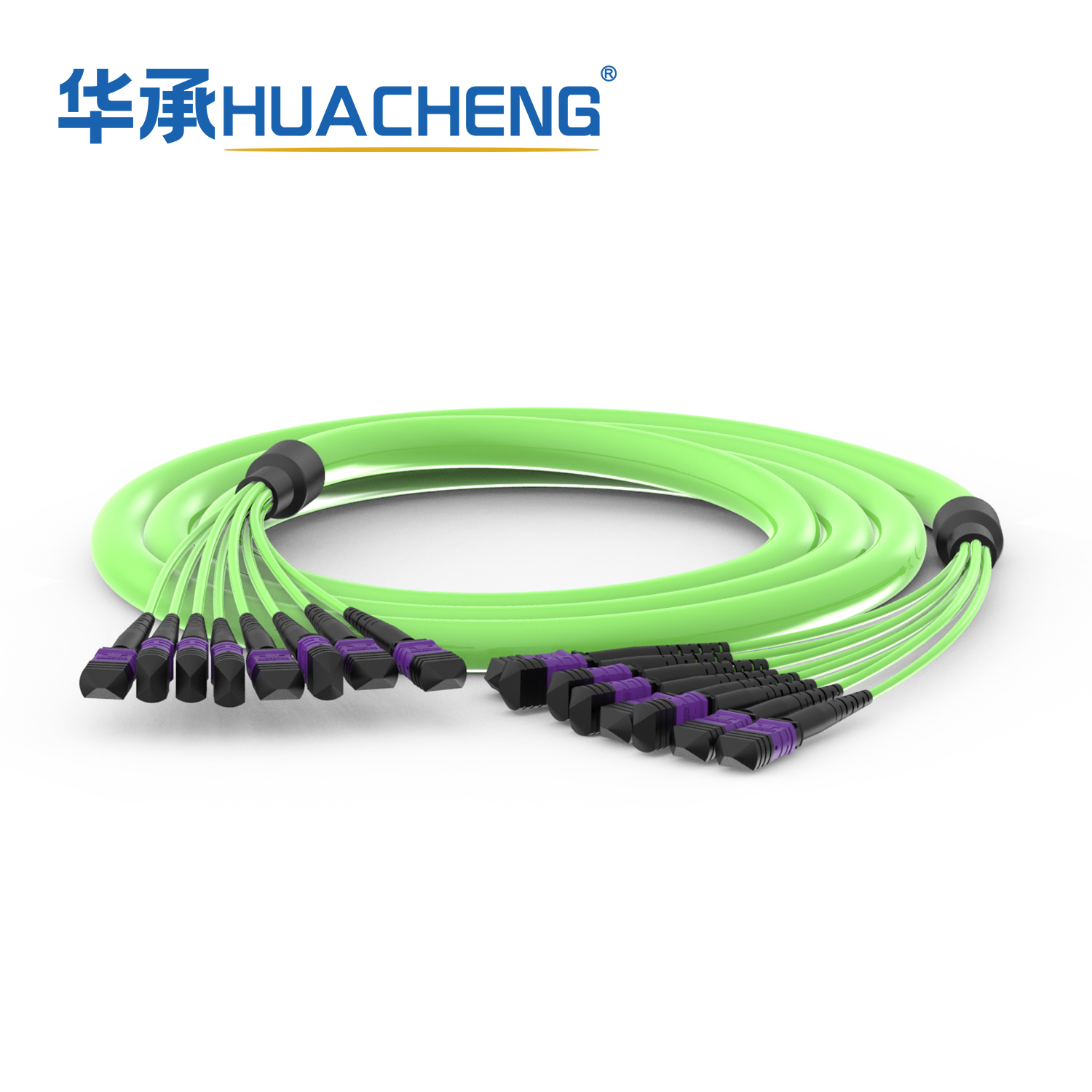 HUACHENG 12F-MPO Trunk Assembly, 96F, OM5, Plenum