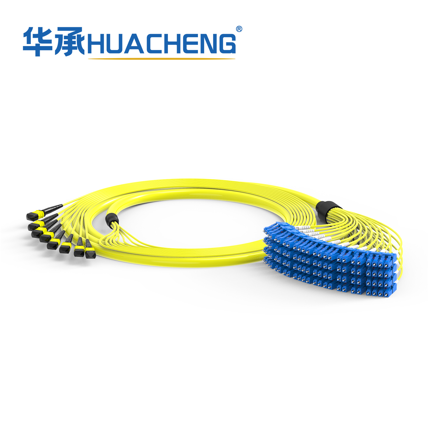 HUACHENG 12F-MPO Hybrid Trunk Assembly, 96F, Bend-insensetive Single Mode, Plenum