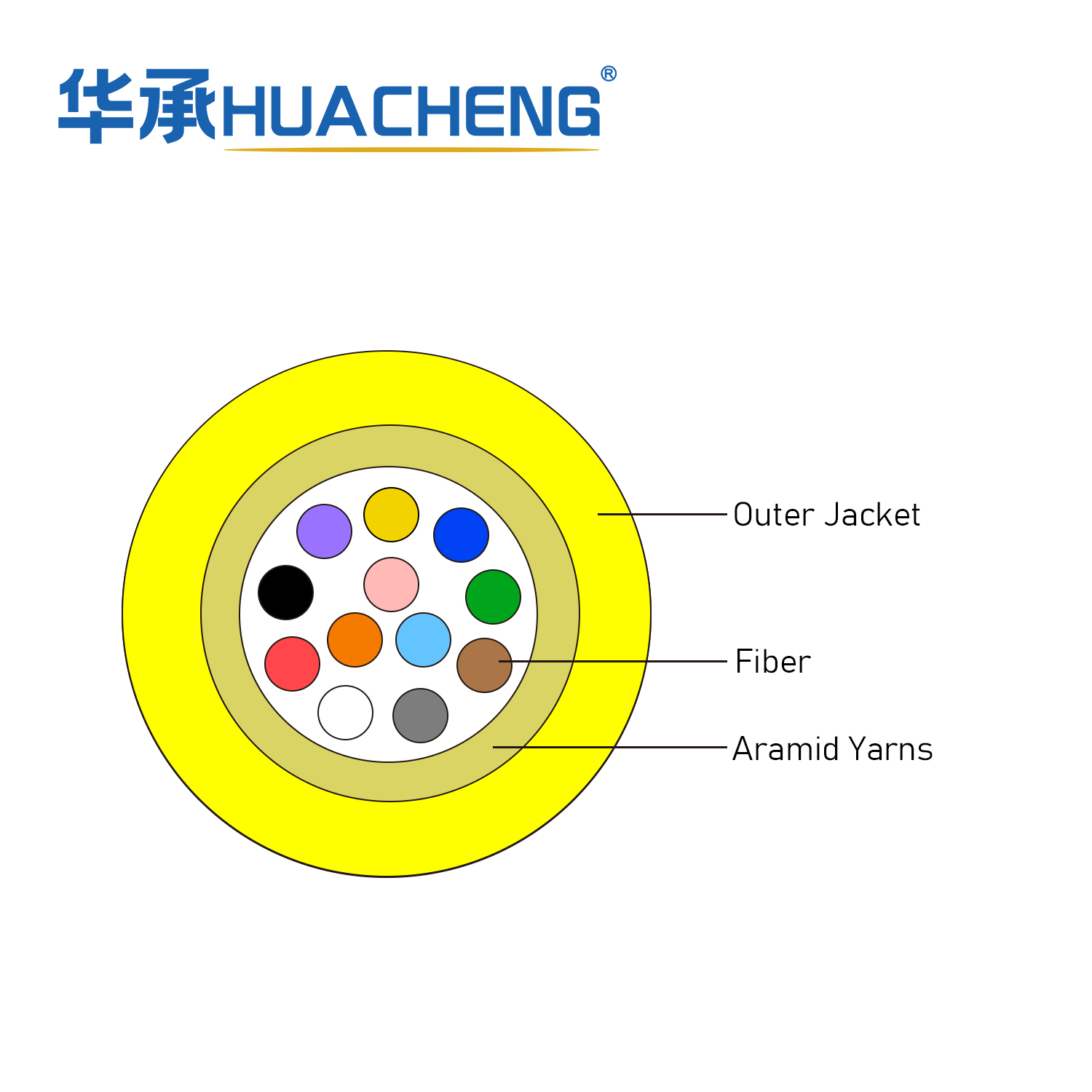 HUACHENG MFA, Interconnect, Loose Tube, 12F, SM, Riser, 3.0mm