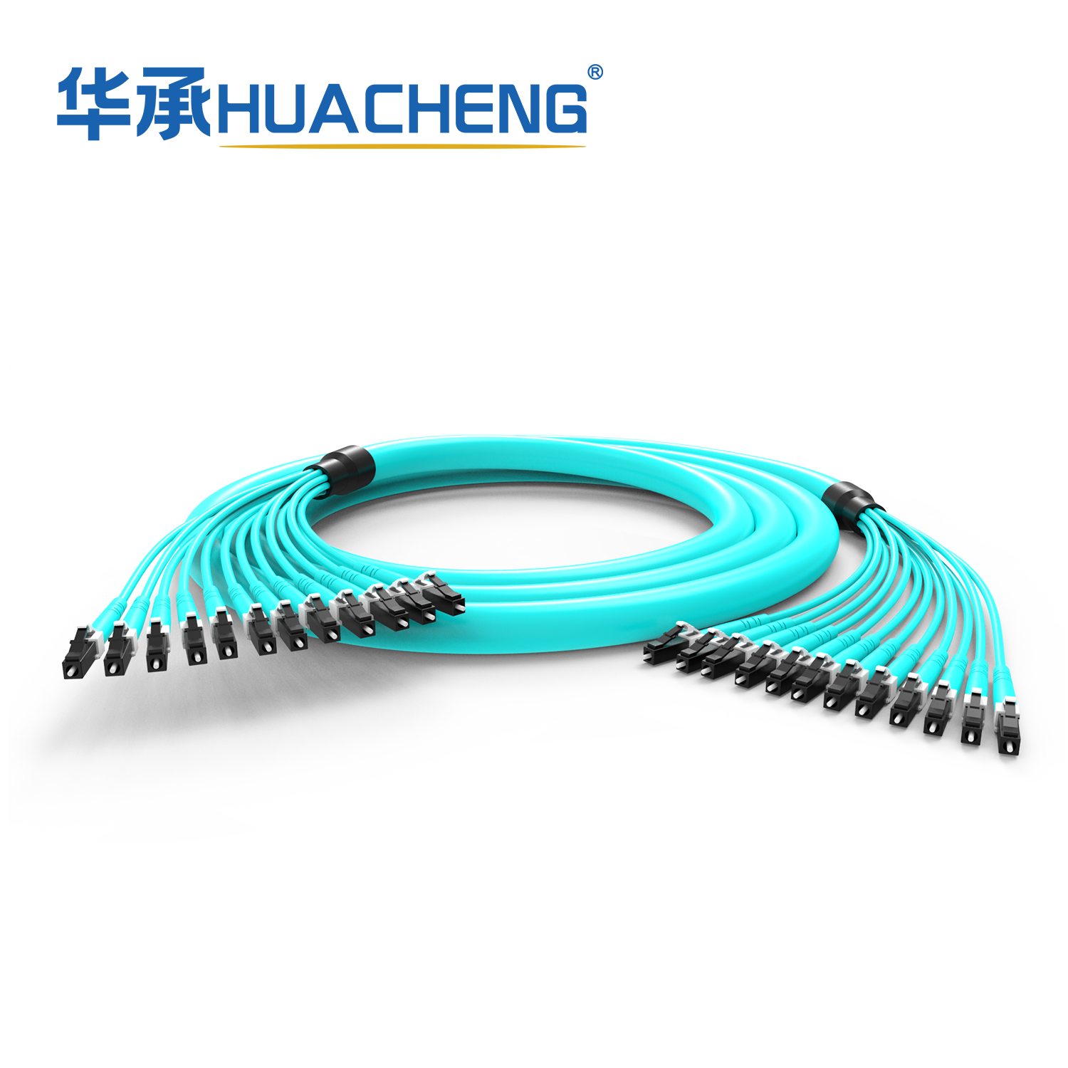 HUACHENG LC-LC Fanout Assembly, 12F, MultiMode, Tight-Buffered, 2.0mm, LSZH